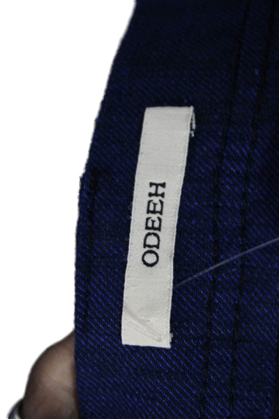 Odeeh Unisex Blue Cotton Dress Pants Button Size 32