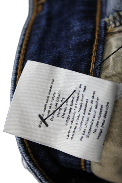Rag & Bone Womens Skinny Jeans Blue High Rise Cotton Blend Inseam 30 Size 24