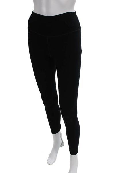 Alo Women Ankle Leggings Black Nylon Size 2XS