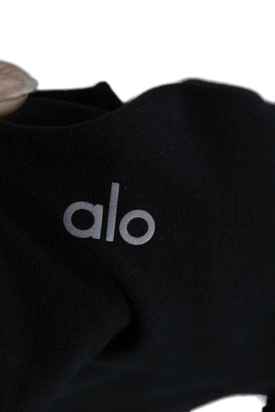 Alo Women Ankle Leggings Black Nylon Size 2XS