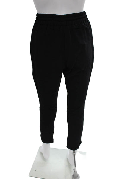 Stella McCartney Unisex Jogger Pants Black Rayon Drawstring Size 38