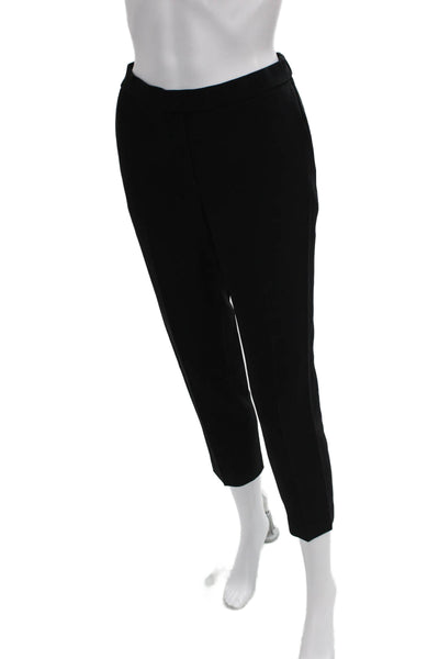 Theory Womens Pull On Pants Black Triacetate Solid Size 0