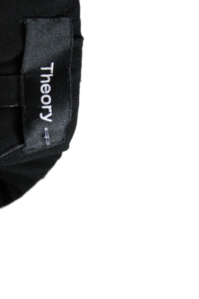 Theory Womens Pull On Pants Black Triacetate Solid Size 0