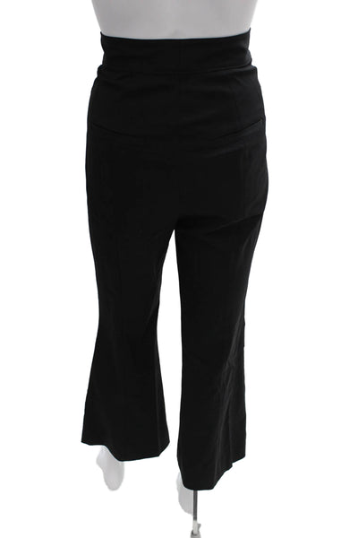 Proenza Schouler Unisex Black Cropped Wool Pants Button Closure Size 4
