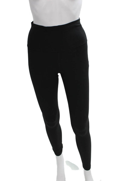Lululemon Women Striped Black Nylon Blend Ankle Leggings Sports Size 6