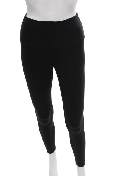 Alo Womens Ankle Leggings Black Nylon Blend Activewear Size S