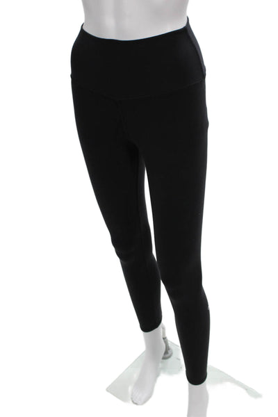Alo Womens Ankle Leggings Black Nylon Blend Activewear Size S