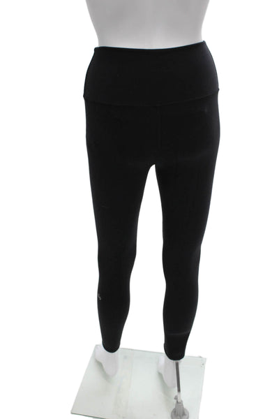 Alo Womens Ankle Leggings Black Nylon Blend Activewear Size S