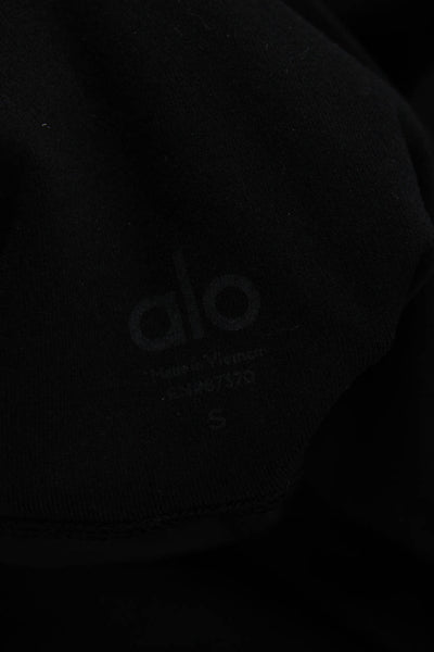 Alo Womens Ankle Leggings Black Nylon Blend Activewear Size S