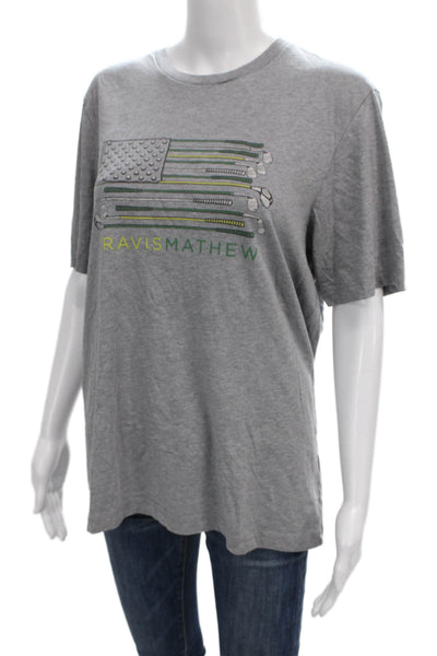 Travis Mathew Mens Basic Graphic Golf Crew Neck Cotton Blend T-Shirt Size M