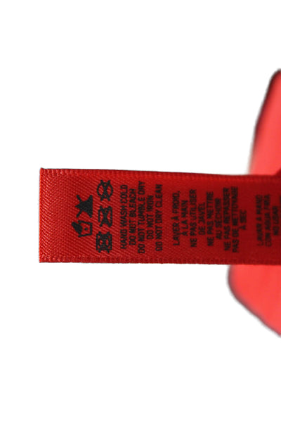 Skims Womens Hook & Loop Sheer Full Coverage Bra Red Size 46D