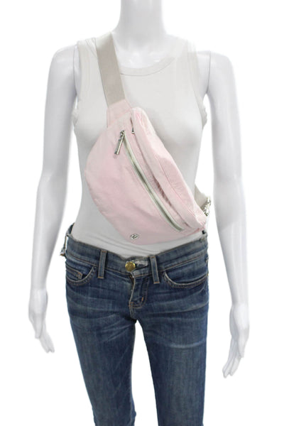 Lululemon Womens Zipped Wrap-Around Belt Handbag Pink