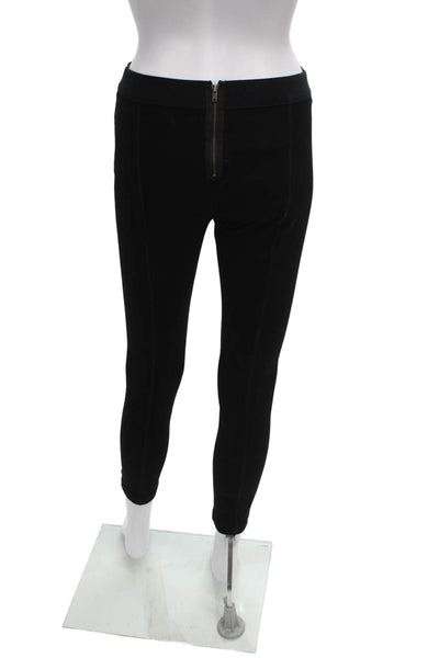 J Crew Womens Ankle Leggings Black Solid Size 4P