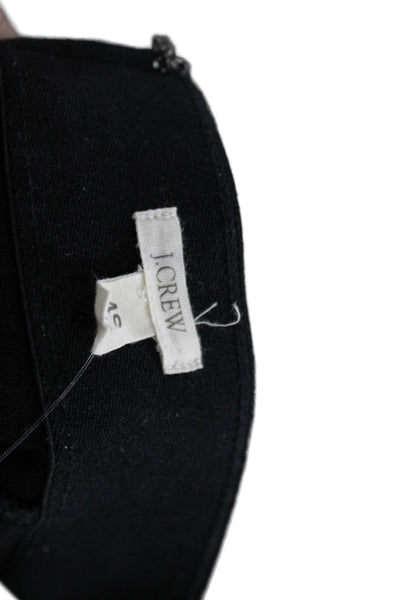 J Crew Womens Ankle Leggings Black Solid Size 4P