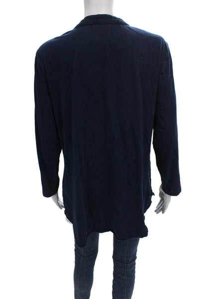 Michael Stars Unisex Adults Bohemian Tunic Blue Cotton Long Sleeve Size L