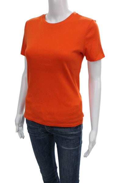 346 Brooks Brothers Unisex Basic Orange Cotton Crew Neck T-Shirt Size XS