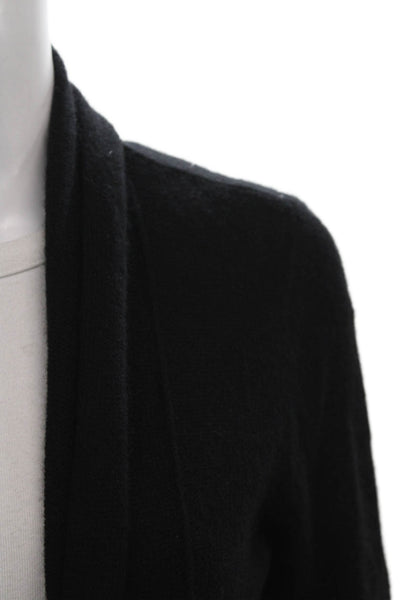 Cynthia Rowley Women Black Cashmere Collared Cardigan Long Sleeve Size M