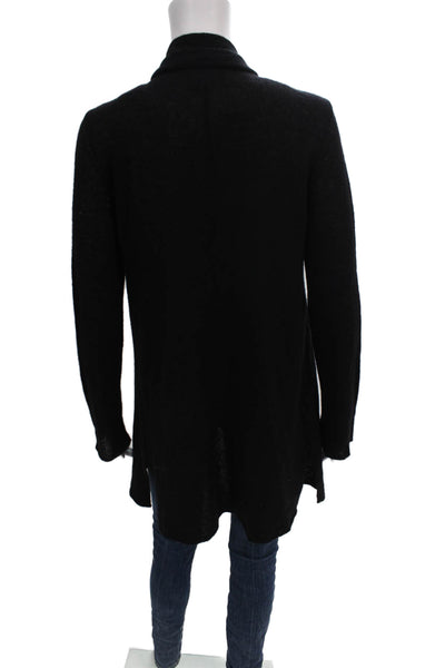 Cynthia Rowley Women Black Cashmere Collared Cardigan Long Sleeve Size M