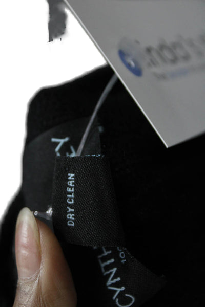 Cynthia Rowley Women Black Cashmere Collared Cardigan Long Sleeve Size M