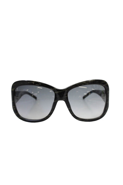 Marc Jacobs Womens Glitter Print Large Lens Sunglasses Black Gold