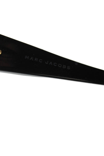Marc Jacobs Womens Glitter Print Large Lens Sunglasses Black Gold