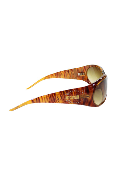 Just Cavalli Womens Jeweled Side Oval Frame Sunglasses