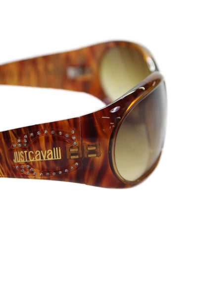 Just Cavalli Womens Jeweled Side Oval Frame Sunglasses