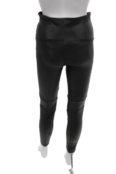 Spanx Women Ankle Leggings Black Nylon Solid Size XL