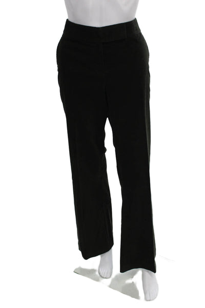 Theory Women Dress Pants Black Zip 97% Cotton 3% Elastic Inseam 33 Size 10