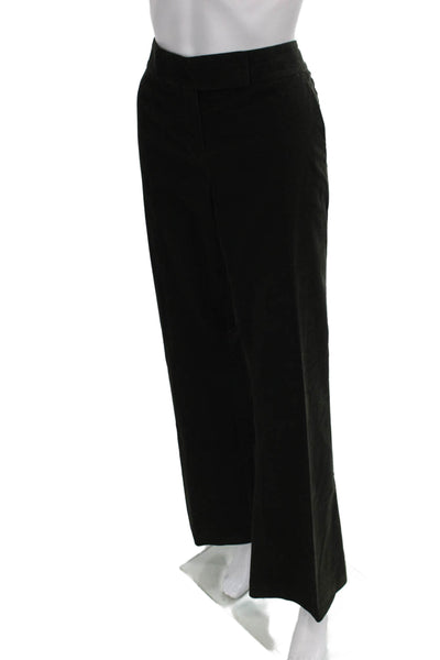Theory Women Dress Pants Black Zip 97% Cotton 3% Elastic Inseam 33 Size 10