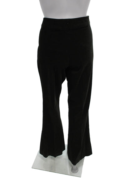 Theory Women Dress Pants Black Zip 97% Cotton 3% Elastic Inseam 33 Size 10