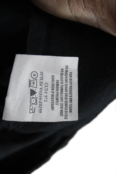 Vince Unisex Capri Pants Black Button Front Casual Size 10