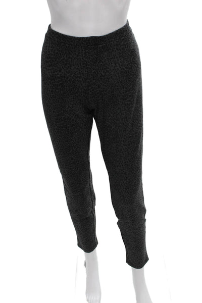Joie Women Ankle Leggings Gray Animal Print Viscose Size L