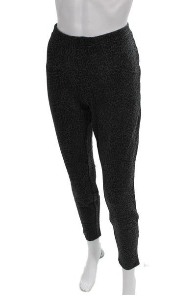 Joie Women Ankle Leggings Gray Animal Print Viscose Size L