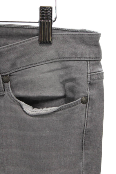 Paige Womens Skinny Jeans Gray Rayon Button Mid Rise Size 31