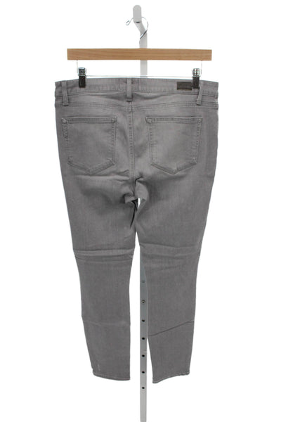 Paige Womens Skinny Jeans Gray Rayon Button Mid Rise Size 31