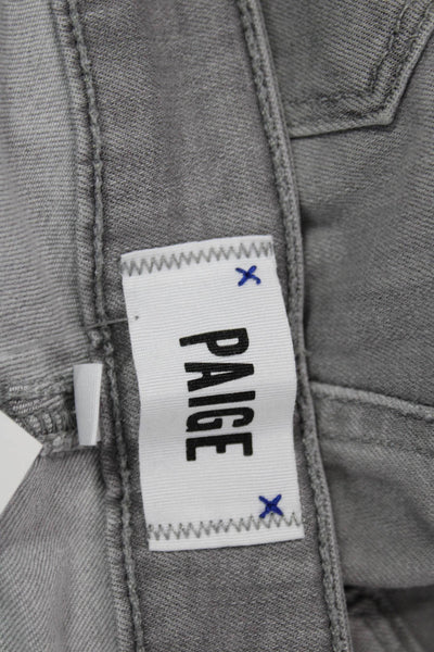 Paige Womens Skinny Jeans Gray Rayon Button Mid Rise Size 31