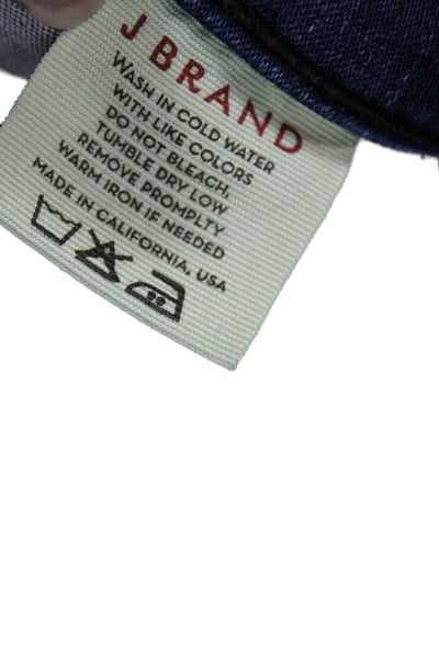 J Brand Womens Skinny Jeans Blue Mid Rise Button 28 Inseam Size 31