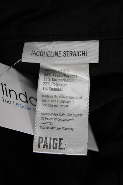 Paige Womens Black Straight Jeans Rayon Mid Rise Size 30