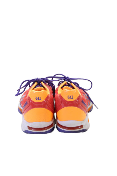 Asics Womens Lace Up Ombre Low Top Running Sneakers Orange Size 8