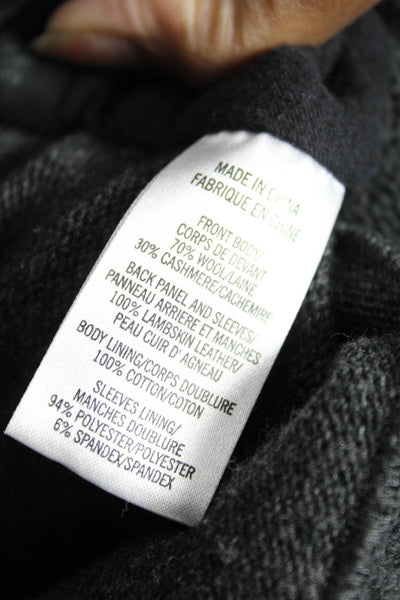 Theory Womens Basic Jacket Gray Wool Cowl Neck Long Sleeve Button Size S