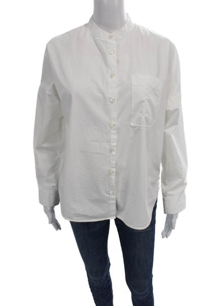 Alex Mill Unisex Adults White Cotton Collared Long Sleeve Button-Up Size XS