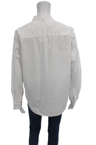 Alex Mill Unisex Adults White Cotton Collared Long Sleeve Button-Up Size XS