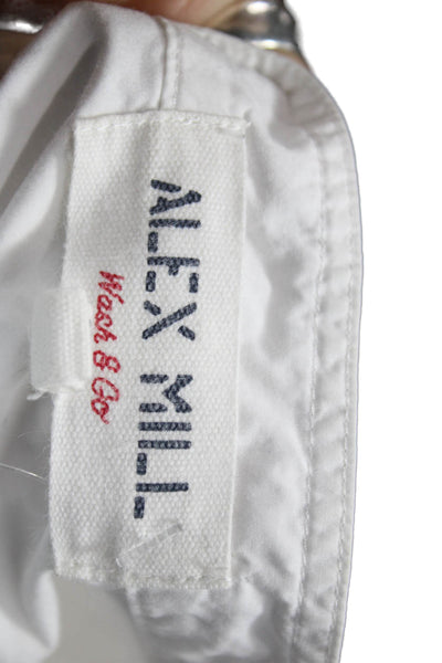 Alex Mill Unisex Adults White Cotton Collared Long Sleeve Button-Up Size XS