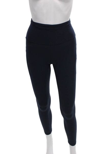 Lululemon Womens Ankle Leggings Blue Nylon Pull On Size 4