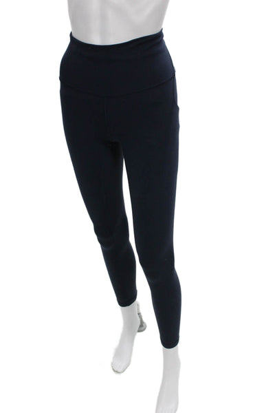 Lululemon Womens Ankle Leggings Blue Nylon Pull On Size 4