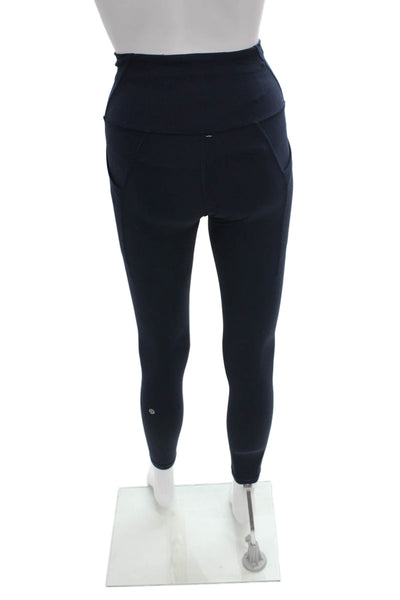 Lululemon Womens Ankle Leggings Blue Nylon Pull On Size 4