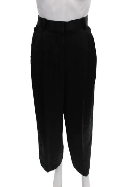 COS Women Black Acetate Trousers 28in Inseam Size 4