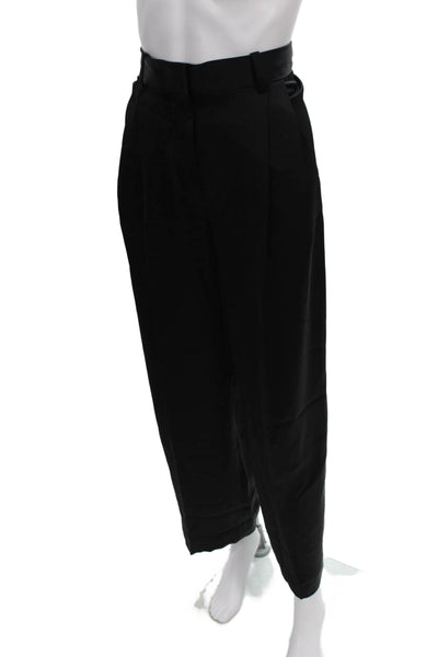 COS Women Black Acetate Trousers 28in Inseam Size 4