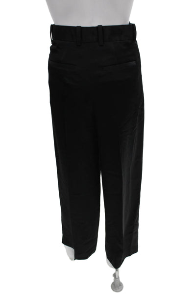 COS Women Black Acetate Trousers 28in Inseam Size 4